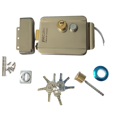 jiSECURE Electric Rim Lock 12V with 8 Keys